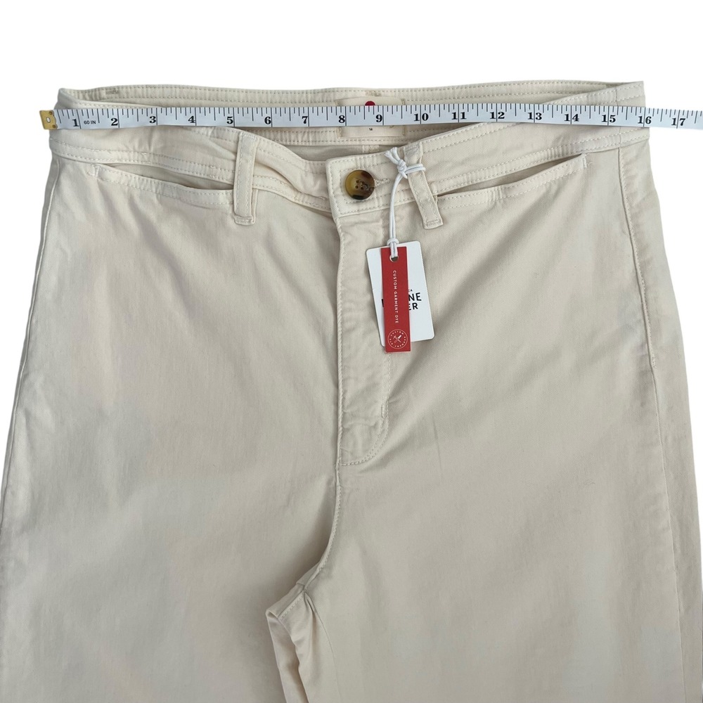 NWT Marine Layer Bridget Wide Leg Crop Pants in Papyrus Cream SZ 14 Coastal - Picture 11 of 14